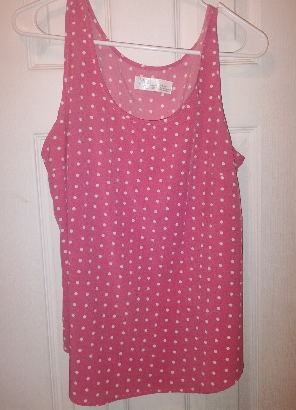 2/$13 Deals Time and Tru Pink Polka Dot Tank Top